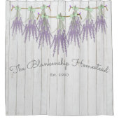 Frans Farmhouse Lavender Bundle Green Bow Douchegordijn (Voorkant)