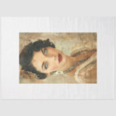  Frans Flapper Lady Decoupage Tissuepapier (Voorkant)