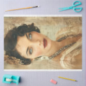 Frans Flapper Lady Decoupage Tissuepapier (Craft)