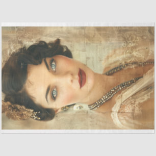  Frans Flapper Lady Decoupage Tissuepapier