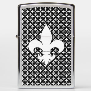Frans Fleur de Lis Black en White Pattern