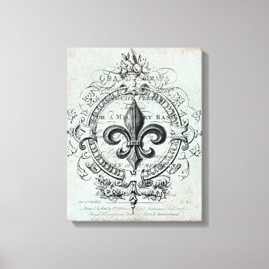  Frans Fleur de Lis gespannen canvas (Voorkant)