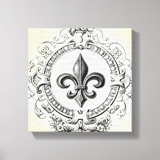 Frans Fleur de Lis gespannen canvas (Voorkant)