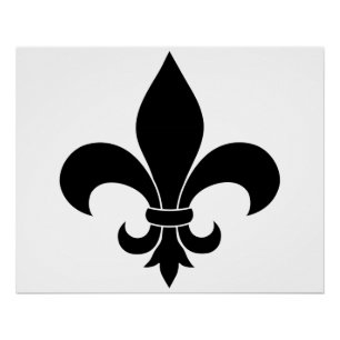 Frans Fleur de lis patroon Perfect Poster