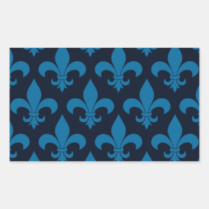 Frans Fleur de lis patroon Rechthoekige Sticker