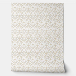 Frans Fleur de Lis Pattern Elegant  Beige Behang