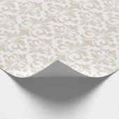 Frans Fleur de Lis Pattern Elegant Beige Cadeaupapier (Hoek)