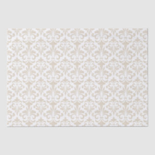 Frans Fleur de Lis Pattern Elegant  Beige Tissuepapier