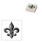 Frans Fleur de Lis Rubberstempel (Gestempeld)