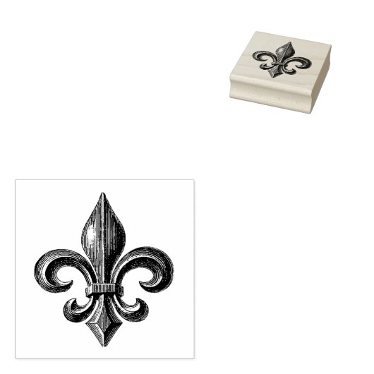  Frans Fleur de Lis Rubberstempel (Gestempeld)