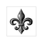 Frans Fleur de Lis Rubberstempel (Afrduk)