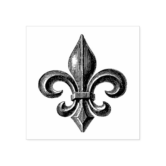 Frans Fleur de Lis Rubberstempel (Afrduk)