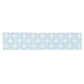 Frans Fleur de Lys Pattern Blue Korte Tafelloper (Horizontaal)