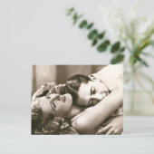 Frans Flirt - Romantische Vintage Briefkaart (Staand voorkant)