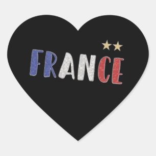 Frans Football Van Shirt Franse vlag Hart Sticker
