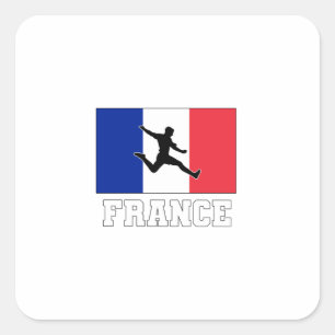 Frans Football Voetbalteam Vierkante Sticker