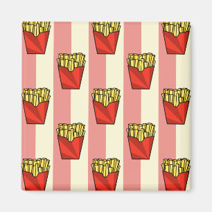 Frans Fries Pattern Magnet Magneet
