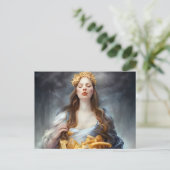 Frans Fry Goddess generativecontent Briefkaart (Staand voorkant)