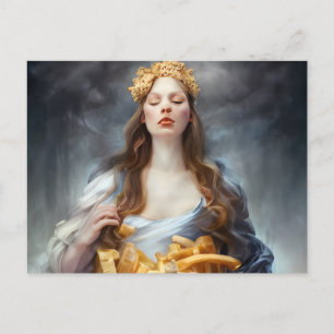 Frans Fry Goddess generativecontent Briefkaart