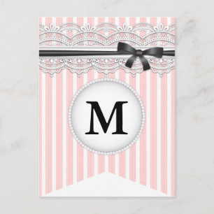 Frans geïnspireerde Chic Lace Bunting Banner Post Briefkaart