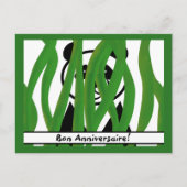 Frans Gelukkig Verjaardag op een Pandabeer Briefkaart (Voorkant)