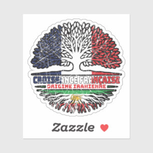 Frans geteeld, Iraanse wortels – Leeuw en Zon Sticker