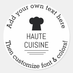 Frans Gourmet Haute Cuisine Ronde Sticker