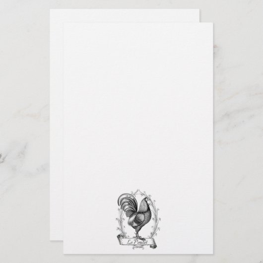Frans Grain Sack Poulet Design Briefpapier (Voorkant / Achterkant)