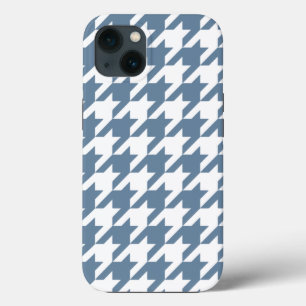 Frans Gray Elegant Houndstooth iPhone 13 Hoesje