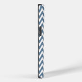 Frans Grijs Elegant Chevron Design met monogram Case-Mate iPhone Case (Achterkant / Rechts)