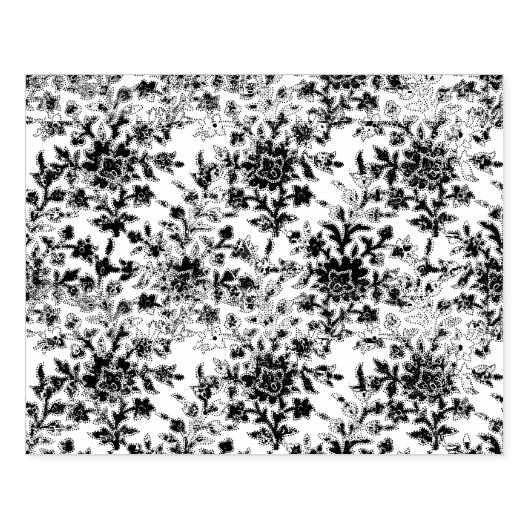 Frans Grungy Bloemen Textured Pattern Rubber Stamp Rubberstempel (Afrduk)
