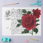 Frans Handschrift en Red Rose Series Design 12 Tissuepapier (Craft)
