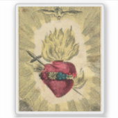  Frans Heilig Hart Ontwerp Sticker (Voorkant)