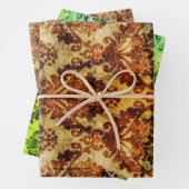  Frans Herfst Bruin Damask Dank u Inpakpapier Vel (In situ)