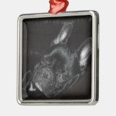 Frans hondenornament metaal op maat metalen ornament (Links)