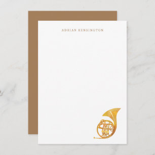 Frans hoorn briefpapier - Instrument Note Cards Notitiekaartje