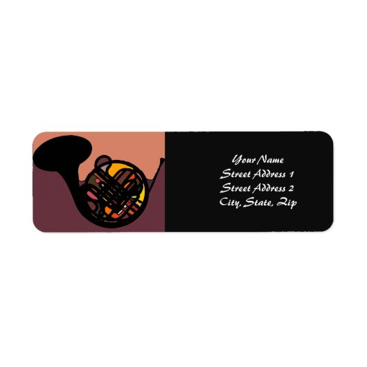 Frans hoornlabel etiket (Voorkant)