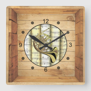 Frans Horn ~ 3 Dimensional ~ Folk Art Box ~ ~ Vierkante Klok