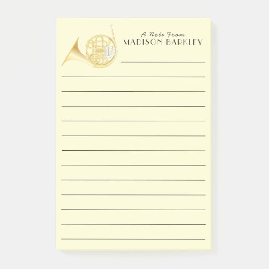 Frans Horn Musician Band Teacher Post-it® Notes (Voorkant)