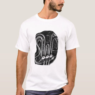 Frans Horn Piping Black and White-fotoontwerp T-shirt