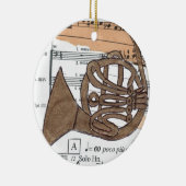 (Frans) Horn-sierplant Keramisch Ornament (Rechts)