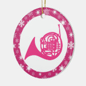 Frans Horn Snowflake Music Kerstannament Keramisch Ornament (Links)