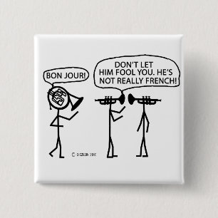 Frans Horn Vierkante Button 5,1 Cm