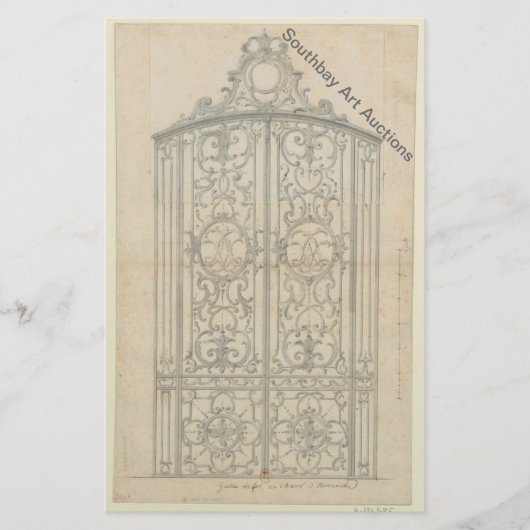 Frans ijzeren hekwerk koor flyer (Voorkant)