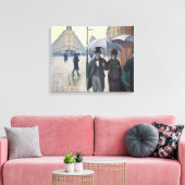 Frans impressionisme | Parijs een regenachtige dag Canvas Afdruk (Insitu (Woonkamer))