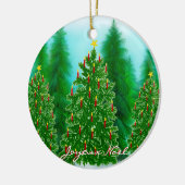 Frans Joyeux Noel Kerstversiering Keramisch Ornament (Links)