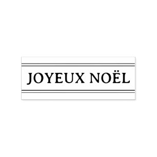 Frans Joyeux Noël Stripe Kerstmis Rubberstempel