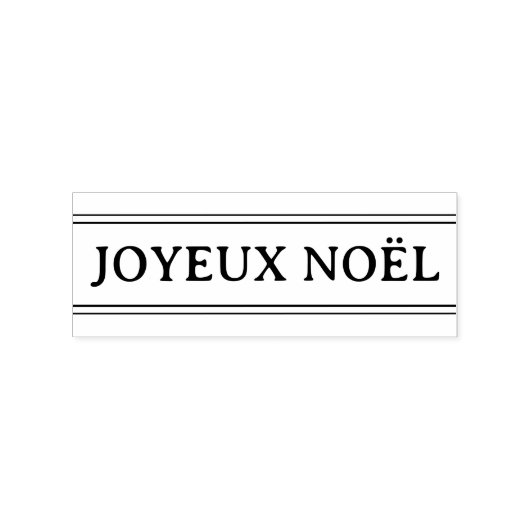 Frans Joyeux Noël Stripe Kerstmis Rubberstempel (Afrduk)