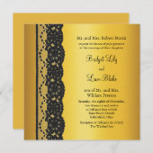 Frans Kant bruiloft uitnodiging in goud (Voorkant / Achterkant)