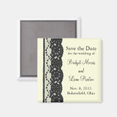 Frans Kant Save the Date Magnet (ivoor) Magneet (Voorkant / Achterkant)